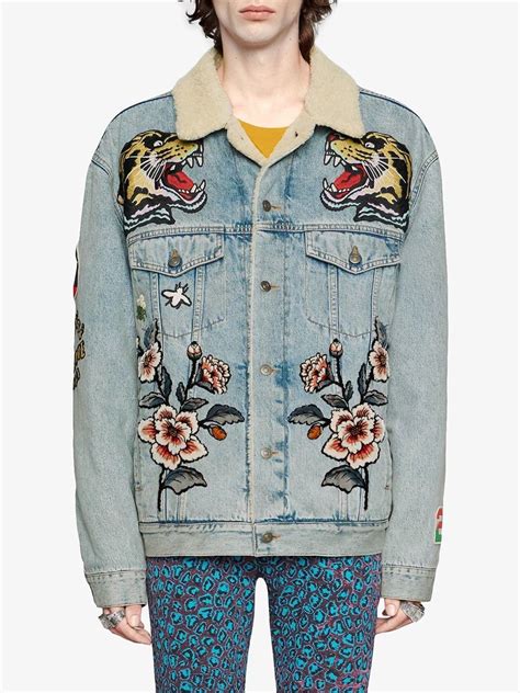 gucci patch|gucci patch denim jacket.